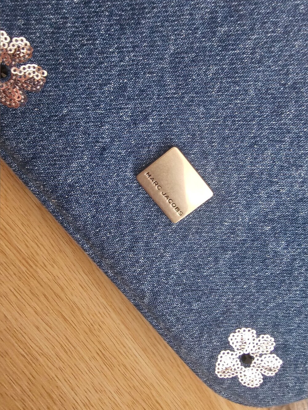 Marc Jacobs Denim Sequin Floral Crossbody Bag - Picture 13 of 14